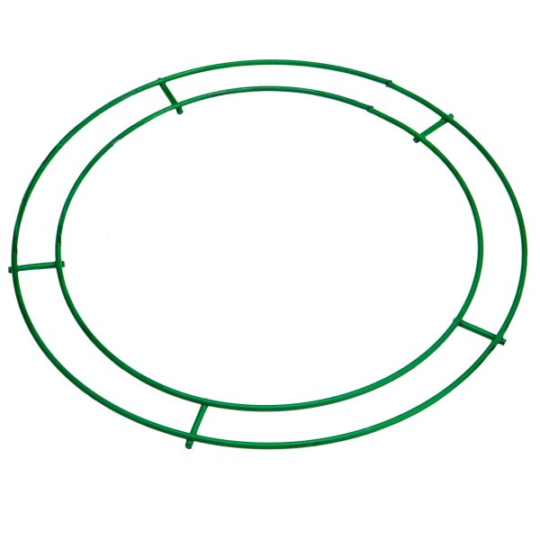 10″ Green Narrow Double Rail Hand Tied Ring