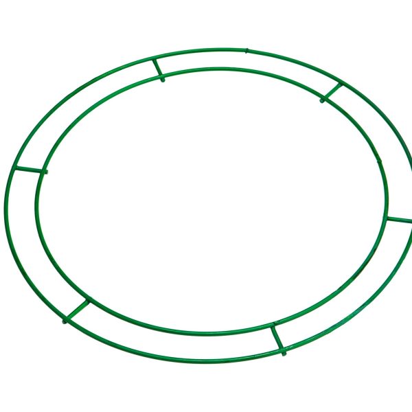 12″ Green Narrow Double Rail Hand Tied Ring