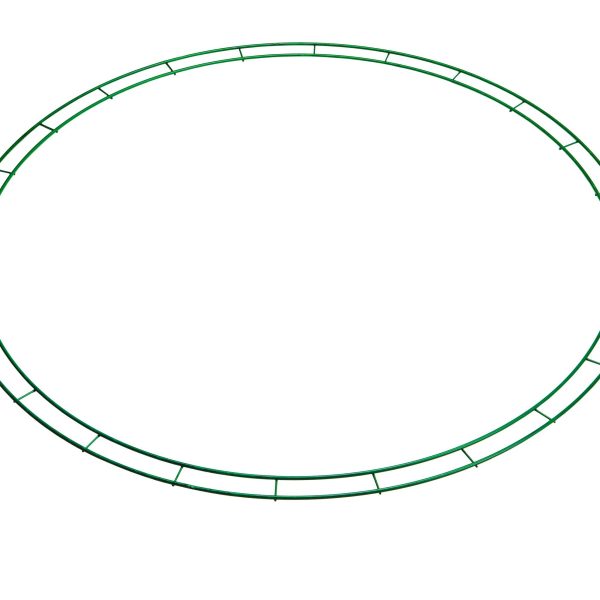 48″ Green Narrow Double Rail Hand Tied Ring