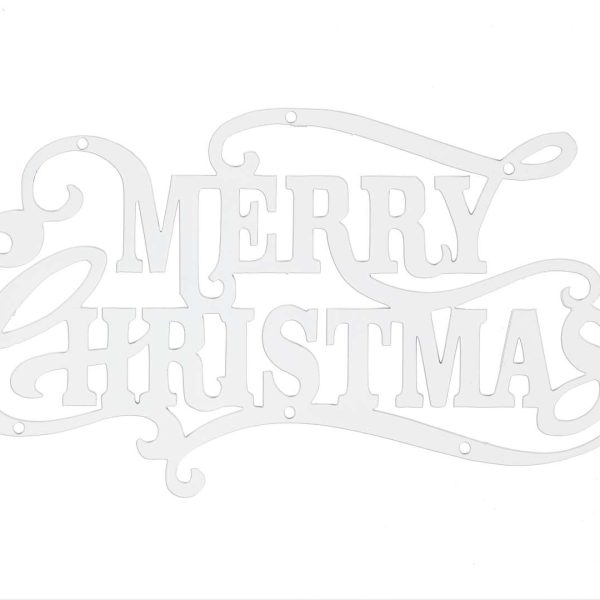 Merry Christmas, Wreath Decoration, White